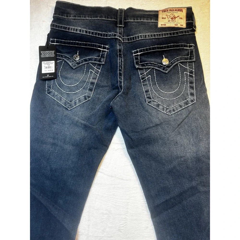 NWT‎ True Religion Geno Relaxed Slim Fit  Denim Jeans 32x29 Men's Blue